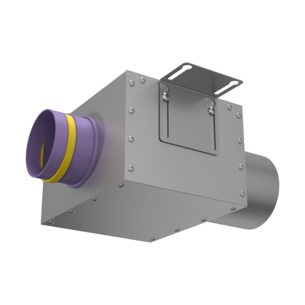Адаптер (пленум) прямой круглый Provent VPD 125/90x1 на 1 выход