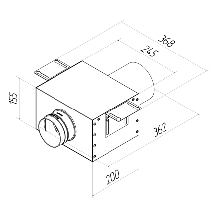 Адаптер (пленум) прямой круглый Provent VPD 125/90x1 на 1 выход