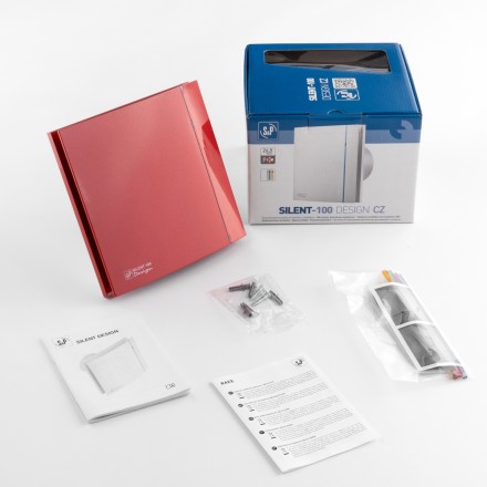 Вентилятор вытяжной Soler Palau SILENT-100 CZ RED DESIGN 4C