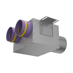 Адаптер (пленум) прямой круглый Provent VPD 125/90x2 на 2 выхода