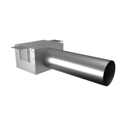 Адаптер (пленум) прямой круглый Provent VPDL 125/90x1 на 1 выход (L=400)