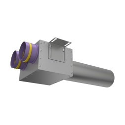 Адаптер (пленум) прямой круглый  Provent VPDL 125/90x2 на 2 выхода (L=400)