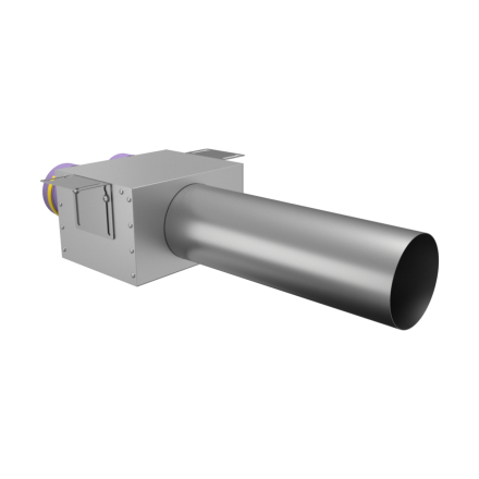 Адаптер (пленум) прямой круглый Provent VPDL 125/90x2 на 2 выхода (L=400)